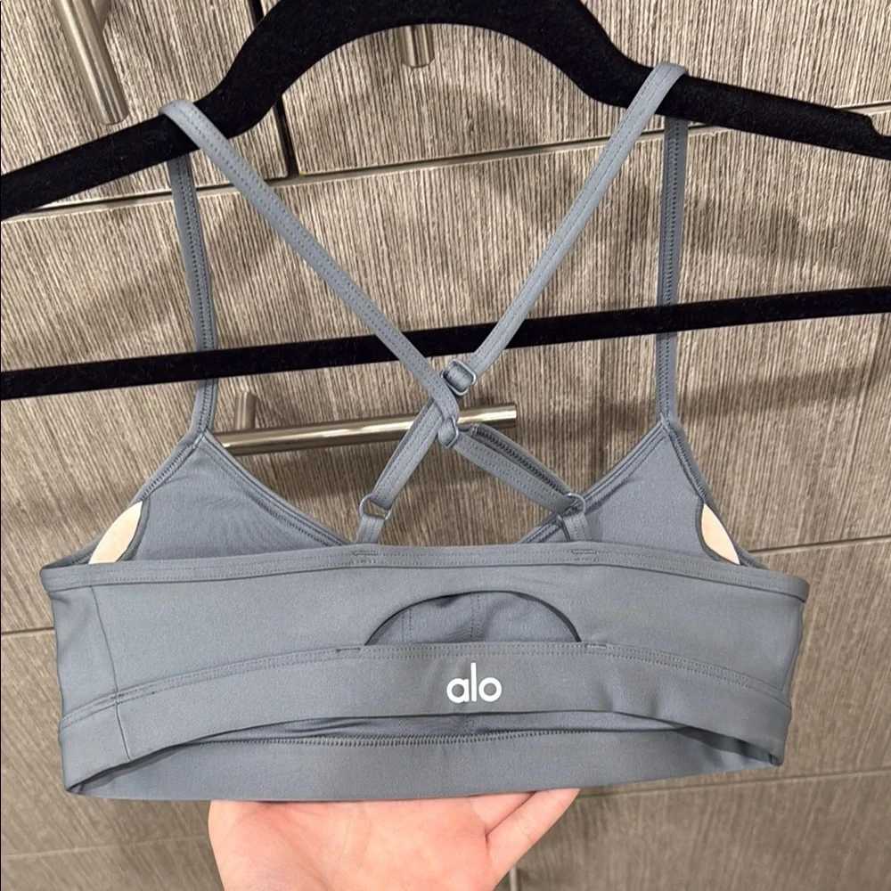 ALO Women's Strappy Blue Bralette - Picture 2 of 3